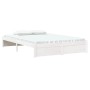 Estructura de cama de madera maciza blanca 140x190 cm de vidaXL, Camas y somieres - Ref: Foro24-814930, Precio: 124,33 €, Des...