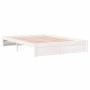 Estructura de cama de madera maciza blanca 140x190 cm de vidaXL, Camas y somieres - Ref: Foro24-814930, Precio: 124,33 €, Des...