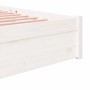 Estructura de cama de madera maciza blanca 140x190 cm de vidaXL, Camas y somieres - Ref: Foro24-814930, Precio: 124,33 €, Des...