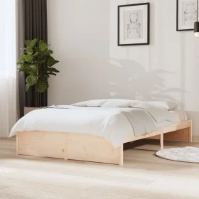 Estructura de cama madera maciza 120x200 cm de vidaXL, Camas y somieres - Ref: Foro24-814944, Precio: 101,35 €, Descuento: %
