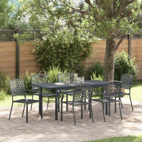 Conjunto de Comedor de Jardín 7 pcs Antracita en Mesas de jardín | Comprar online en Foru.es