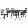 Conjunto de Comedor de Jardín 7 pcs Antracita en Mesas de jardín | Comprar online en Foru.es