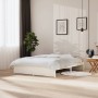 Estructura de cama madera maciza blanca King Size 150x200 cm de vidaXL, Camas y somieres - Ref: Foro24-814955, Precio: 140,26...
