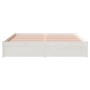 Estructura de cama madera maciza blanca King Size 150x200 cm de vidaXL, Camas y somieres - Ref: Foro24-814955, Precio: 140,26...