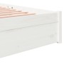 Estructura de cama madera maciza blanca King Size 150x200 cm de vidaXL, Camas y somieres - Ref: Foro24-814955, Precio: 140,26...