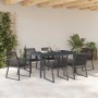 Conjunto de Comedor de Jardín 7 pcs Negro ratán sintético en Mesas de jardín | Comprar online en Foru.es