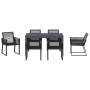 Conjunto de Comedor de Jardín 7 pcs Negro ratán sintético en Mesas de jardín | Comprar online en Foru.es