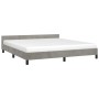 Estructura de cama con cabecero terciopelo gris claro 180x200cm de vidaXL, Camas y somieres - Ref: Foro24-347585, Precio: 134...
