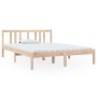 Estructura de cama de matrimonio madera maciza 135x190 cm de vidaXL, Camas y somieres - Ref: Foro24-814859, Precio: 97,84 €, ...