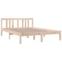 Estructura de cama de matrimonio madera maciza 135x190 cm de vidaXL, Camas y somieres - Ref: Foro24-814859, Precio: 97,84 €, ...