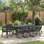 Conjunto de Comedor de Jardín 9 pcs Negro ratán sintético en Mesas de jardín | Comprar online en Foru.es