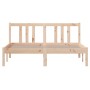 Estructura de cama de matrimonio madera maciza 135x190 cm de vidaXL, Camas y somieres - Ref: Foro24-814859, Precio: 97,84 €, ...