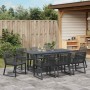 Conjunto de Comedor de Jardín 9 pcs Negro ratán sintético en Mesas de jardín | Comprar online en Foru.es