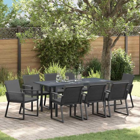 Conjunto de Comedor de Jardín 9 pcs Antracita ratán sintético en Mesas de jardín | Comprar online en Foru.es