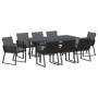 Conjunto de Comedor de Jardín 9 pcs Antracita ratán sintético en Mesas de jardín | Comprar online en Foru.es