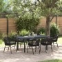 Conjunto de Comedor de Jardín 7 pcs Negro ratán sintético en Mesas de jardín | Comprar online en Foru.es