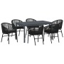 Conjunto de Comedor de Jardín 7 pcs Negro ratán sintético en Mesas de jardín | Comprar online en Foru.es