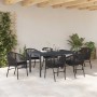 Conjunto de Comedor de Jardín 7 pcs Negro ratán sintético en Mesas de jardín | Comprar online en Foru.es