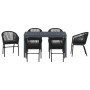 Conjunto de Comedor de Jardín 7 pcs Negro ratán sintético en Mesas de jardín | Comprar online en Foru.es