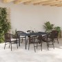 Conjunto de Comedor de Jardín 7 pcs Marrón ratán sintético en Mesas de jardín | Comprar online en Foru.es