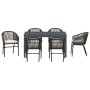 Conjunto de Comedor de Jardín 7 pcs Marrón ratán sintético en Mesas de jardín | Comprar online en Foru.es