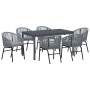 Conjunto de Comedor de Jardín 7 pcs Gris ratán sintético en Mesas de jardín | Comprar online en Foru.es