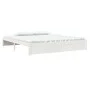 White solid wood bed frame Supe King 180x200 cm by vidaXL, Beds and slatted bases - Ref: Foro24-814965, Price: 148,42 €, Disc...