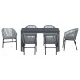 Conjunto de Comedor de Jardín 7 pcs Gris ratán sintético en Mesas de jardín | Comprar online en Foru.es