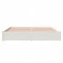 White solid wood bed frame Supe King 180x200 cm by vidaXL, Beds and slatted bases - Ref: Foro24-814965, Price: 148,42 €, Disc...