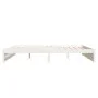White solid wood bed frame Supe King 180x200 cm by vidaXL, Beds and slatted bases - Ref: Foro24-814965, Price: 148,42 €, Disc...