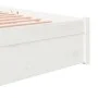White solid wood bed frame Supe King 180x200 cm by vidaXL, Beds and slatted bases - Ref: Foro24-814965, Price: 148,42 €, Disc...