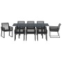 Conjunto de Comedor de Jardín 9 pcs Negro ratán sintético en Mesas de jardín | Comprar online en Foru.es
