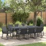 Conjunto de Comedor de Jardín 9 pcs Negro ratán sintético en Mesas de jardín | Comprar online en Foru.es