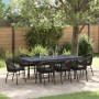 Conjunto de Comedor de Jardín 9 pcs Negro ratán sintético en Mesas de jardín | Comprar online en Foru.es