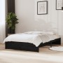 Estructura de cama madera maciza negra 120x190 cm de vidaXL, Camas y somieres - Ref: Foro24-814923, Precio: 135,57 €, Descuen...