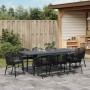 Conjunto de Comedor de Jardín 9 pcs Negro ratán sintético en Mesas de jardín | Comprar online en Foru.es