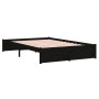 Estructura de cama madera maciza negra 120x190 cm de vidaXL, Camas y somieres - Ref: Foro24-814923, Precio: 135,57 €, Descuen...