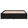 Estructura de cama madera maciza negra 120x190 cm de vidaXL, Camas y somieres - Ref: Foro24-814923, Precio: 135,57 €, Descuen...