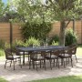 Conjunto de Comedor de Jardín 9 pcs Marrón ratán sintético en Mesas de jardín | Comprar online en Foru.es