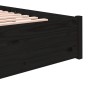 Estructura de cama madera maciza negra 120x190 cm de vidaXL, Camas y somieres - Ref: Foro24-814923, Precio: 135,57 €, Descuen...