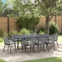 Conjunto de Comedor de Jardín 9 pcs Gris ratán sintético en Mesas de jardín | Comprar online en Foru.es
