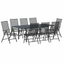 Conjunto de Comedor de Jardín 9 pcs Antracita Acero en Mesas de jardín | Comprar online en Foru.es