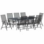Conjunto de Comedor de Jardín 9 pcs Antracita Acero en Mesas de jardín | Comprar online en Foru.es