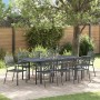 Conjunto de Comedor de Jardín 9 pcs Antracita Acero en Mesas de jardín | Comprar online en Foru.es