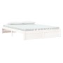 Estructura de cama de madera maciza blanco 160x200 cm de vidaXL, Camas y somieres - Ref: Foro24-814960, Precio: 134,25 €, Des...