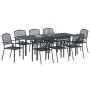 Conjunto de Comedor de Jardín 9 pcs Antracita Acero en Mesas de jardín | Comprar online en Foru.es