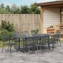 Conjunto de Comedor de Jardín 9 pcs Antracita Acero en Mesas de jardín | Comprar online en Foru.es