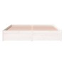 Estructura de cama de madera maciza blanco 160x200 cm de vidaXL, Camas y somieres - Ref: Foro24-814960, Precio: 134,25 €, Des...