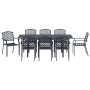 Conjunto de Comedor de Jardín 9 pcs Antracita Acero en Mesas de jardín | Comprar online en Foru.es