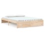 Estructura de cama madera maciza 150x200 cm de vidaXL, Camas y somieres - Ref: Foro24-814954, Precio: 126,05 €, Descuento: %